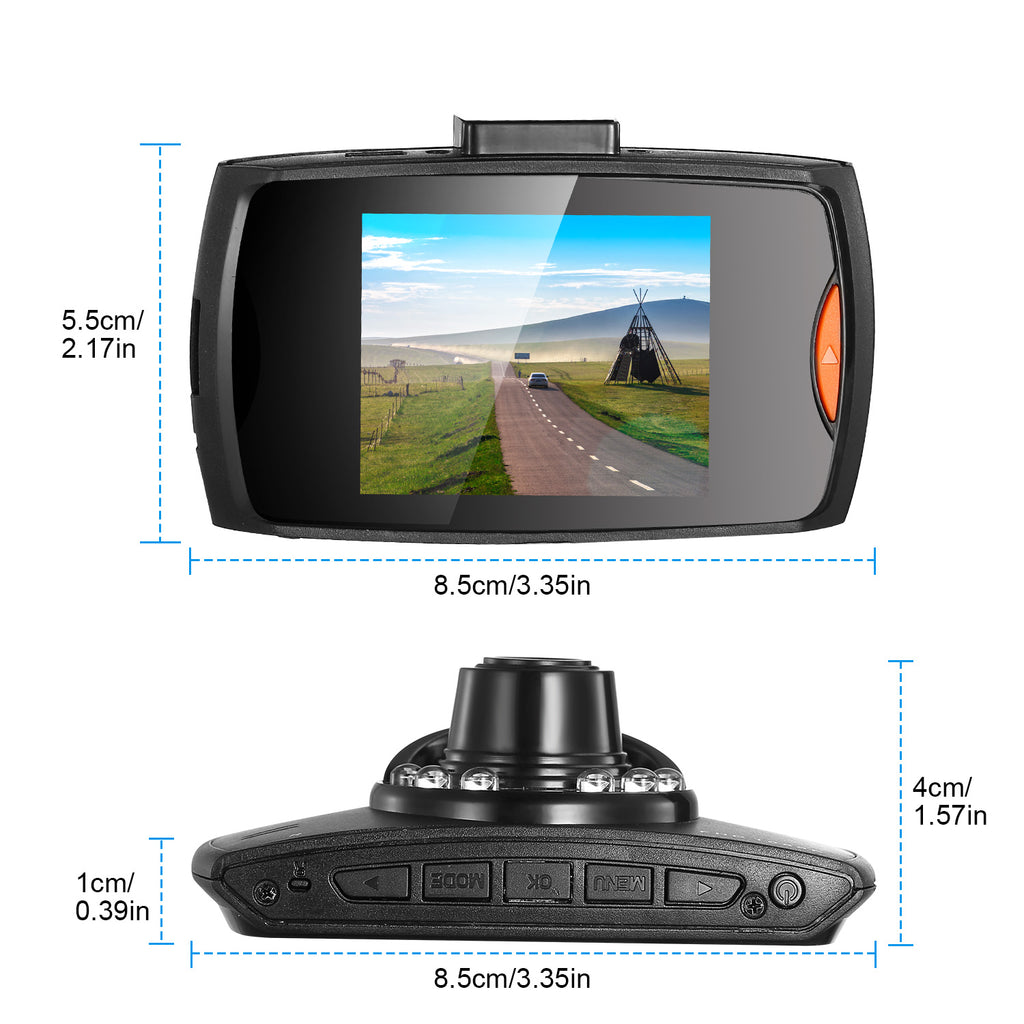 1080P Dash Cam w/ Night Vision & Loop Recording