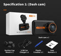 Dual Dash Cam Front & Rear 1080P FHD Car Camera